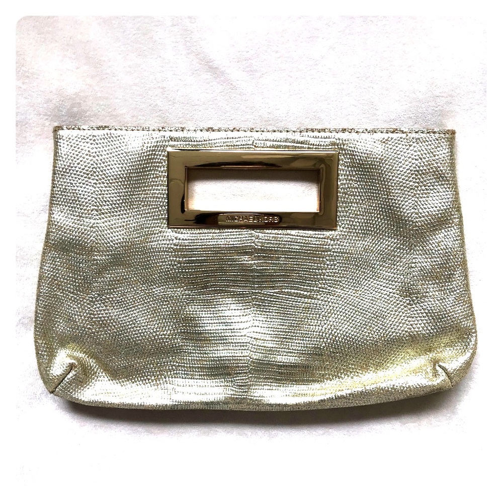 Michael Kors Clutch - gold snakeskin
